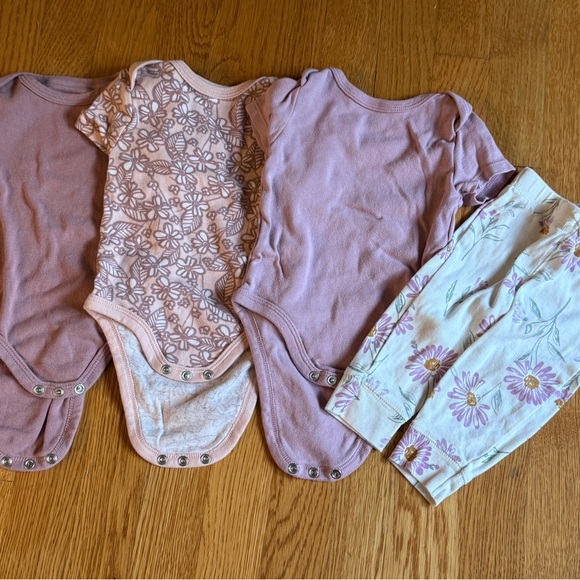 Pink Floral Kids One Piece Set - Picture 1 of 1